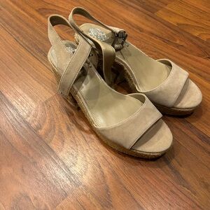 Vince Camuto Women's Beige Wedge Sandals